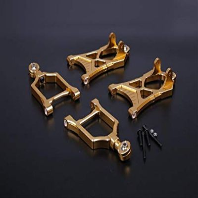 Hockus Accessories CNC Front Alloy Suspension kit A arm Set for 1/5 Scale HPI Rovan KM 5B upgrate Part - (Color: Orange)
