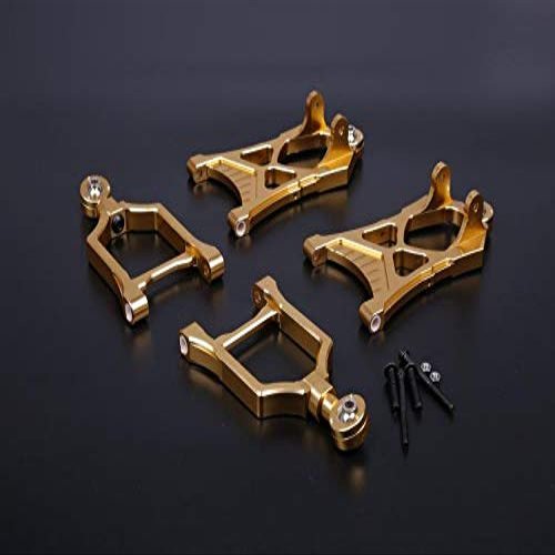 Hockus Accessories CNC Front Alloy Suspension kit A arm Set for 1/5 Scale HPI Rovan KM 5B upgrate Part - (Color: Orange)