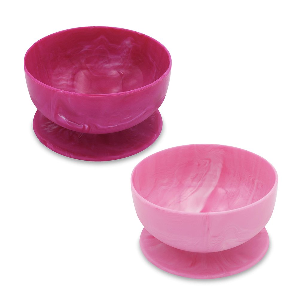 ChooMee Silicone Baby Suction Bowls | Non Slip Extra Strong Suction Base with Durable and Firm Bowl | Ideal for Infant and Toddler Baby Led Feeding | Small 2 CT