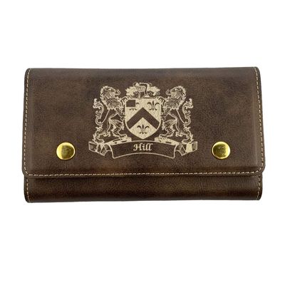 Hill Irish Coat of Arms Leather Card & Dice Set
