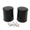 Thy Collectibles Dice Cup with 5 Dices, PU Leather Professional Dice Shaker Cup Set for Yahtzee/Craps/Backgammon or Other Dice Games, 2 Pack view 2