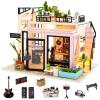 Spilay DIY Miniature Dollhouse Kit with Wooden Furniture,DIY Dollhouse Kit with Dust Proof and Music Movement,1:24 Scale Creative Room for Romantic Valentine's Gift(Time Studio) view 1