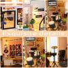 Spilay DIY Miniature Dollhouse Kit with Wooden Furniture,DIY Dollhouse Kit with Dust Proof and Music Movement,1:24 Scale Creative Room for Romantic Valentine's Gift(Time Studio) view 3
