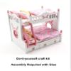 1:18 Scale Cool Beans Boutique Miniature Dollhouse Furniture DIY Kit  Pink Bunk Bed (Assembly Required) DH-HD18-1181029BunkBed view 3