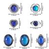 Hicarer 15 Pieces Mood Rings for Kids Adjustable Mixed Color Changing Mood Rings Gifts for Girls Boys Costume Props Birthday Party Favors and Goodie Bag Fillers(Stylish) view 2