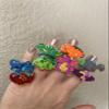 Finduat 24 Pcs Dinosaur Rubber Rings for Party Favors, Dinosaur Rings Cupcake Topper for Dinosaur Party Supplies view 3