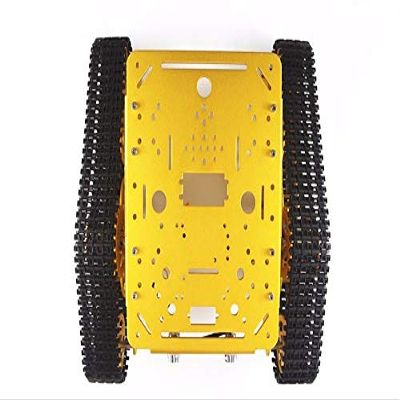 Hockus Accessories T300 Golden Version Aluminum Alloy Smart Tank car Chassis/Experiment Platform,servos,Controller,Robot Install Interface - (Color: 9V 150rpm)