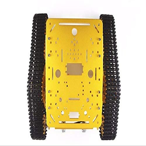 Hockus Accessories T300 Golden Version Aluminum Alloy Smart Tank car Chassis/Experiment Platform,servos,Controller,Robot Install Interface - (Color: 9V 150rpm)