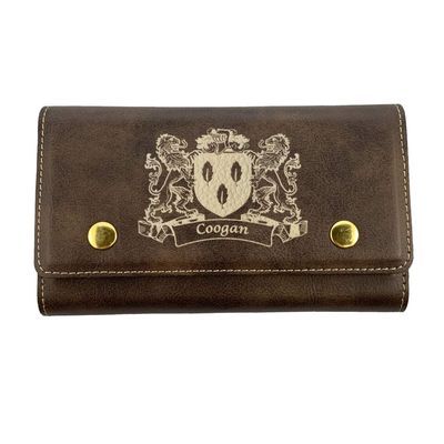 Coogan Irish Coat of Arms Leather Card & Dice Set