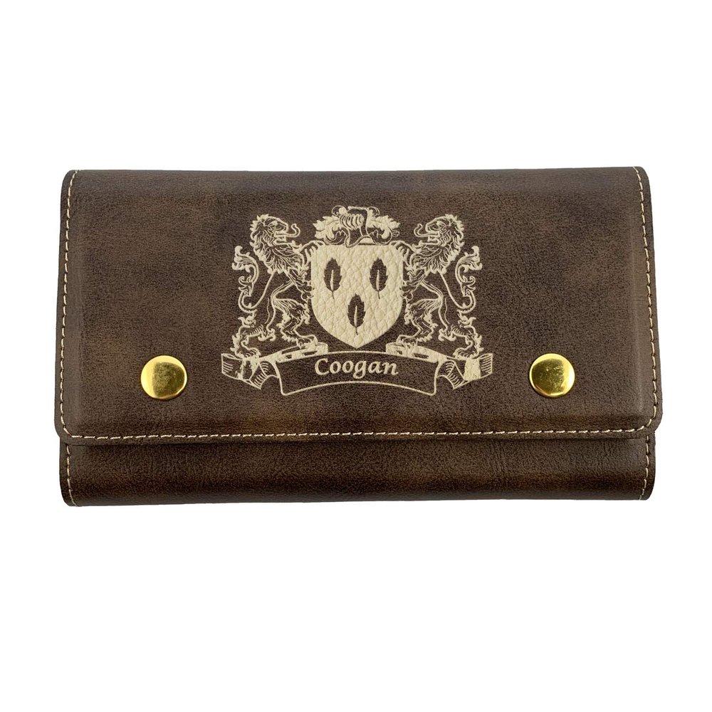 Coogan Irish Coat of Arms Leather Card & Dice Set