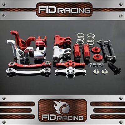 Accessories FID Racing Aluminum Steering and Dual servo arm Set for losi dbxl LOSI DBXL-E - (Color: red)