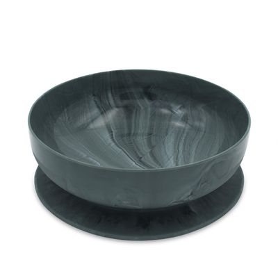 ChooMee Baby Suction Bowl | Powerful Suction Grip with Firm Bowl | Platinum Silicone, BPA Free | Large, 1 CT, Grey