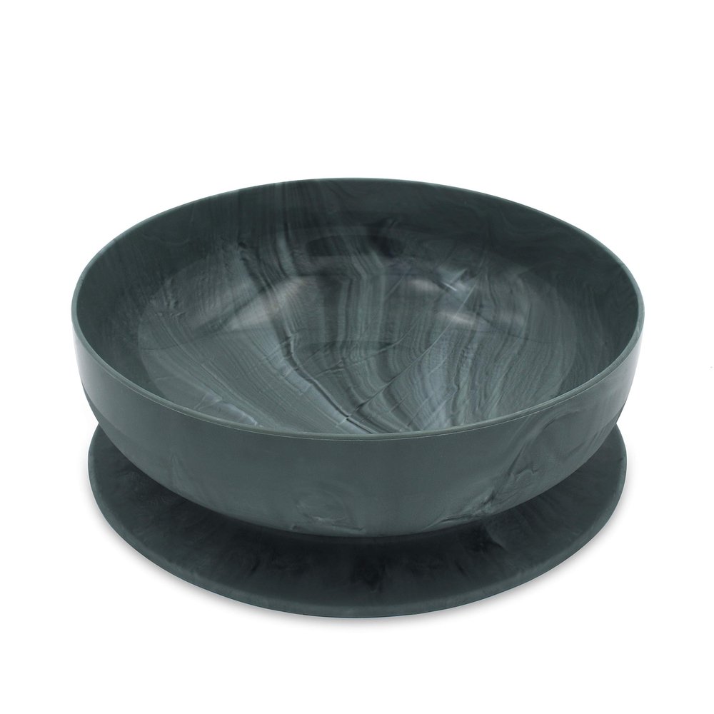 ChooMee Baby Suction Bowl | Powerful Suction Grip with Firm Bowl | Platinum Silicone, BPA Free | Large, 1 CT, Grey