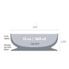 ChooMee Baby Suction Bowl | Powerful Suction Grip with Firm Bowl | Platinum Silicone, BPA Free | Large, 1 CT, Grey view 4