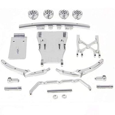 Hockus Accessories Aluminum Alloy Front Bumper Sets Assembly for 1/5 rc hpi Racing 5T rovan Remote Control Toys Gasoline car - (Color: Silver)