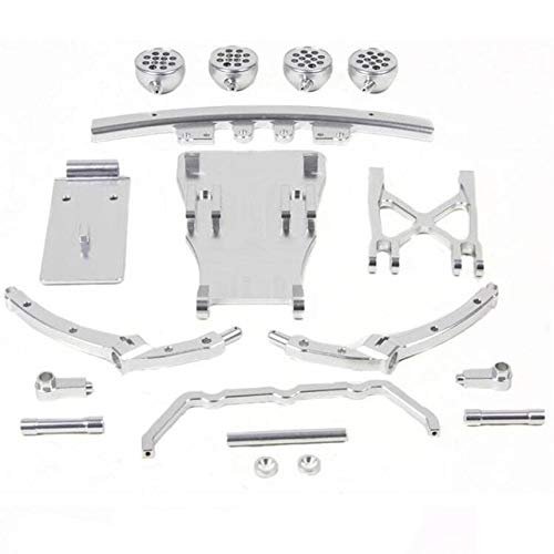 Hockus Accessories Aluminum Alloy Front Bumper Sets Assembly for 1/5 rc hpi Racing 5T rovan Remote Control Toys Gasoline car - (Color: Silver)