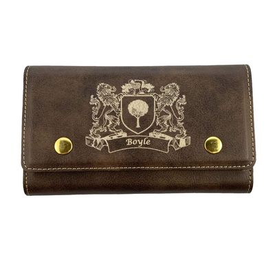 Boyle Irish Coat of Arms Leather Card & Dice Set