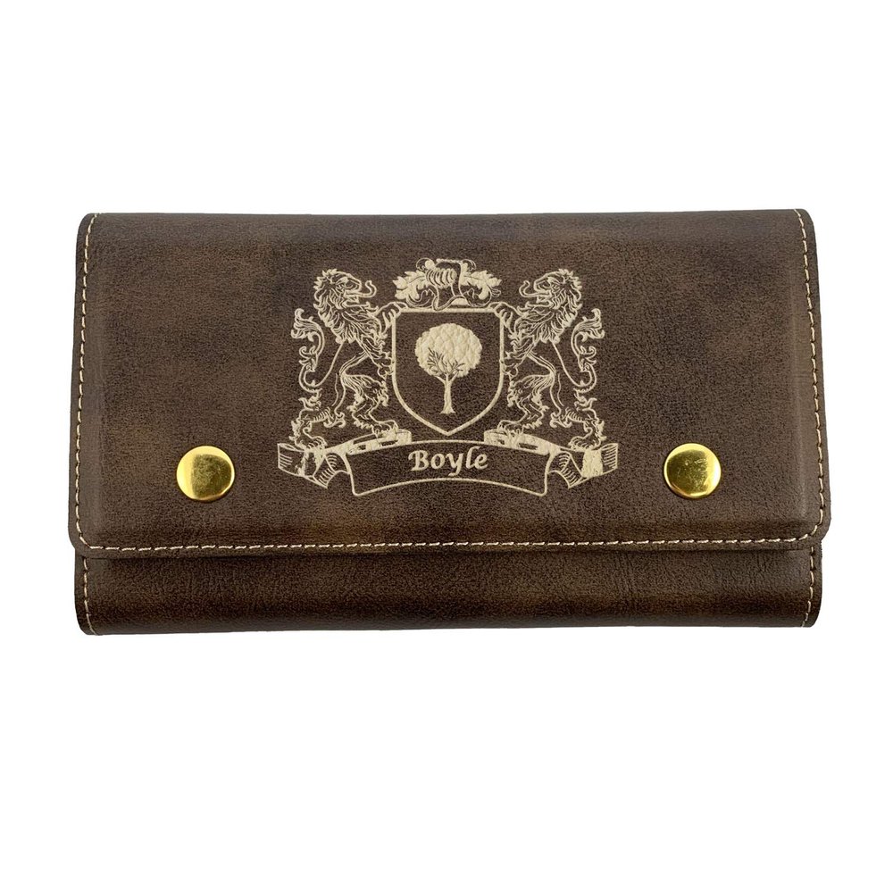 Boyle Irish Coat of Arms Leather Card & Dice Set