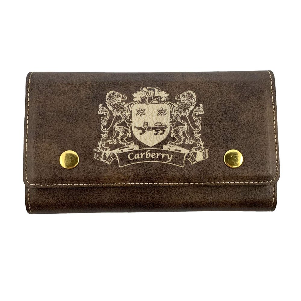Carberry Irish Coat of Arms Leather Card & Dice Set