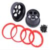 Hockus Accessories Beadlock Wheels Bajer 5b hlwg Rim pentastar Set 85243 for #112457 bajer 5B SS #110190 KINGMOTOR ROVAN Gas 26cc-30.5CC Gas Buggy - (Color: with Blue Ring) view 2