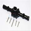 Hockus Accessories 1/10 Scale SCX10 II Alloy Front/Rear AXLE HOUSING - 1SET - SCX2012E - (Color: Black) view 2