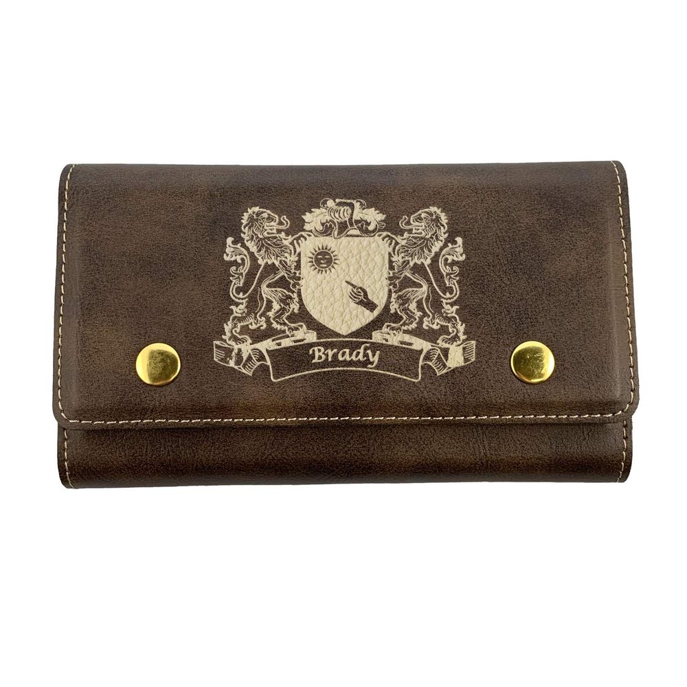 Brady Irish Coat of Arms Leather Card & Dice Set