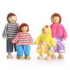 PUCKWAY Lovely Happy Family Dolls Playset Wooden Figures Set of 7 People with Dog for Kids Children Toddlers Dollhouse Pretend Gift view 2