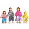 PUCKWAY Lovely Happy Family Dolls Playset Wooden Figures Set of 7 People with Dog for Kids Children Toddlers Dollhouse Pretend Gift view 4