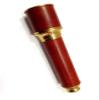 Antique Shiny Solid Brass Victorian Style Brown Leather Telescope Nautical Vintage Spyglass Scope view 2