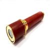 Antique Shiny Solid Brass Victorian Style Brown Leather Telescope Nautical Vintage Spyglass Scope view 3