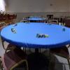 Speed lite poker table cover - felt style tablecloth - cover only - Ideal upgrade surface for any worn felt poker game table cover (blue, 72 inch round) view 4
