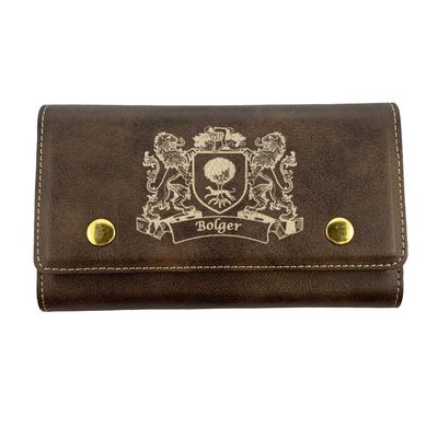 Bolger Irish Coat of Arms Leather Card & Dice Set