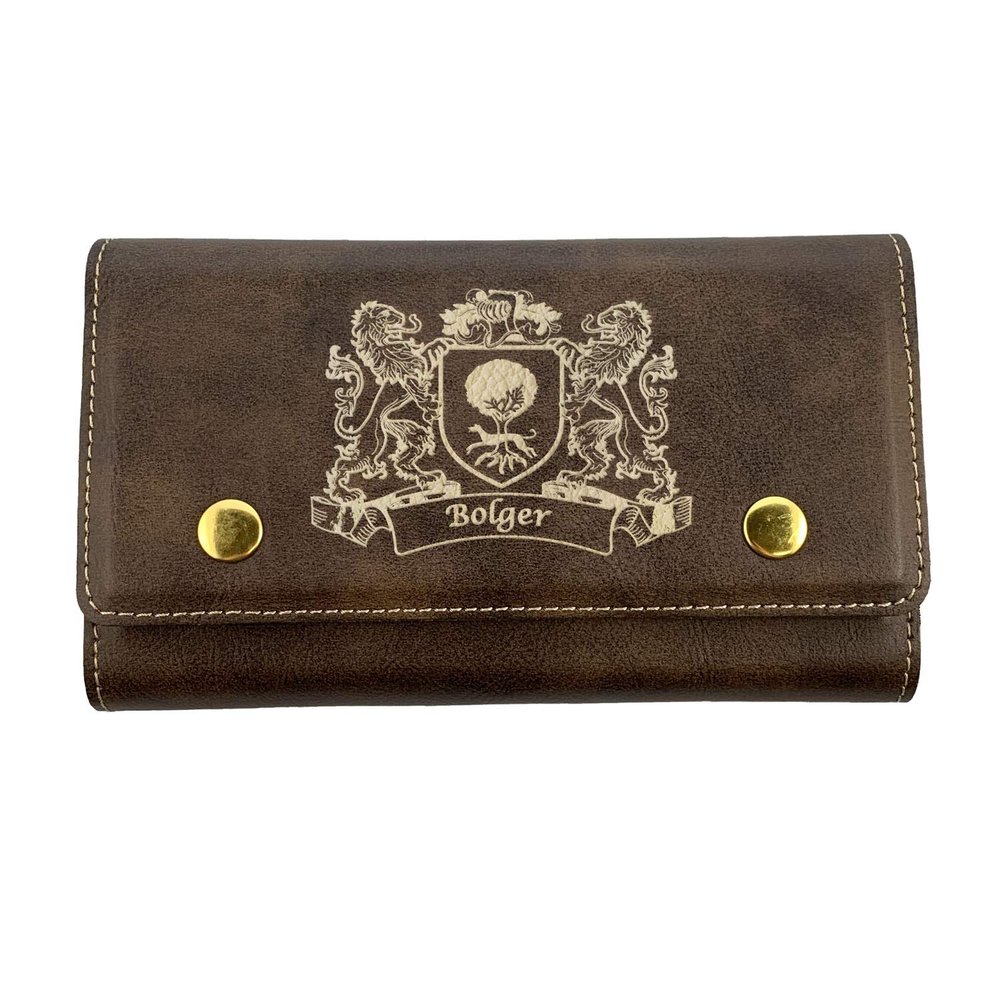 Bolger Irish Coat of Arms Leather Card & Dice Set