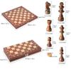 Luoyer 3-in-1 Chess Set Include Chess Checkers Backgammon 11 inch Wooden Board Game Set with Foldable Portable Case for Adults Travel Outdoor view 3