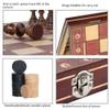 Luoyer 3-in-1 Chess Set Include Chess Checkers Backgammon 11 inch Wooden Board Game Set with Foldable Portable Case for Adults Travel Outdoor view 4