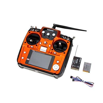 Hockus Accessories Original AT10 II 2.4Ghz 12CH Remote Transmitter with R12DS Receiver PRM-01 Voltage Module for RC Drone Quadcopter - (Color: Orange, CN)
