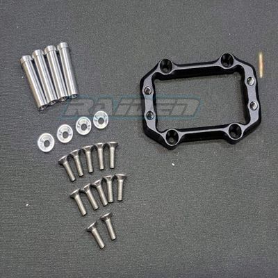 Aluminium Steering Servo Mount Set for Arrma Kraton Senton Talion Typhon Outcast - Black
