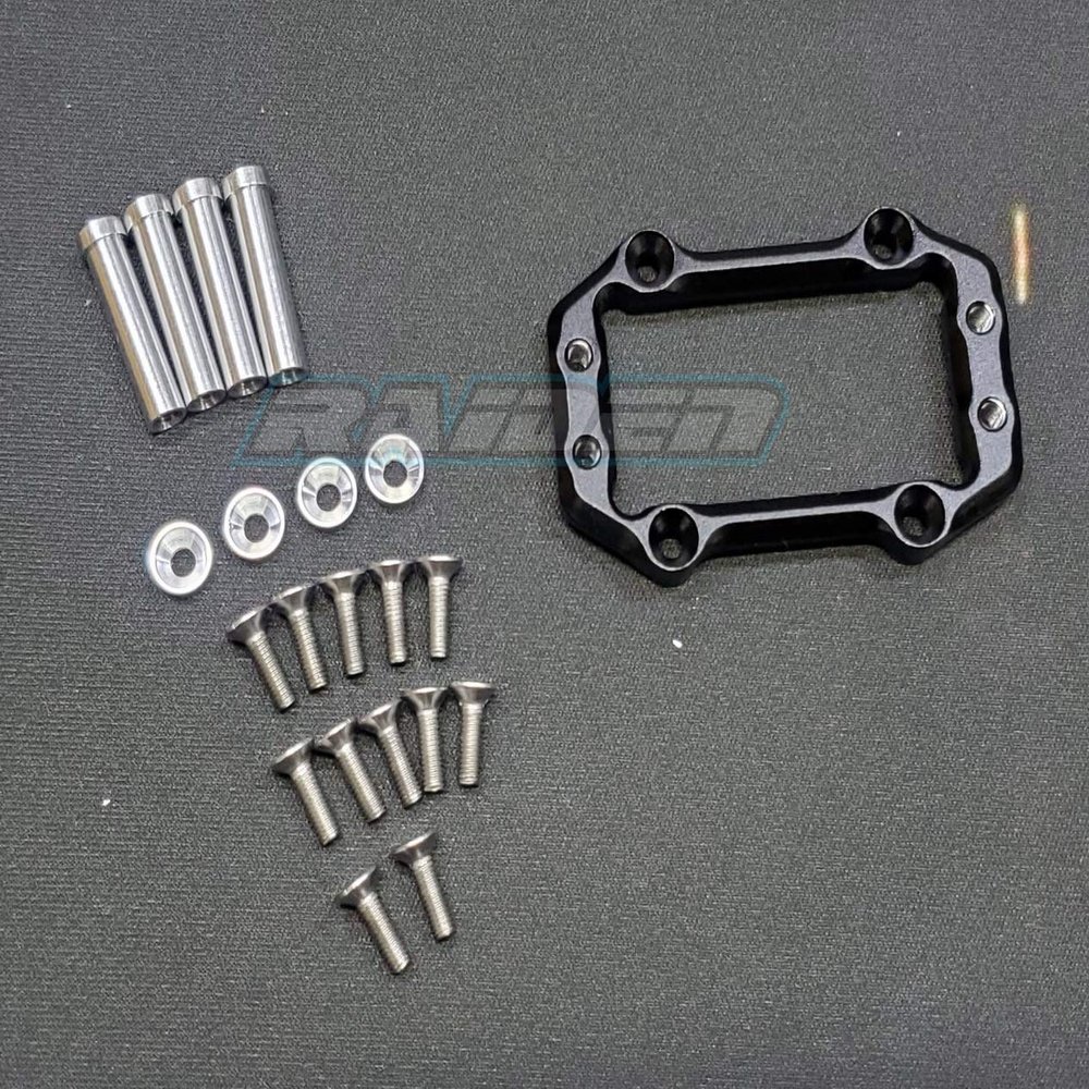 Aluminium Steering Servo Mount Set for Arrma Kraton Senton Talion Typhon Outcast - Black