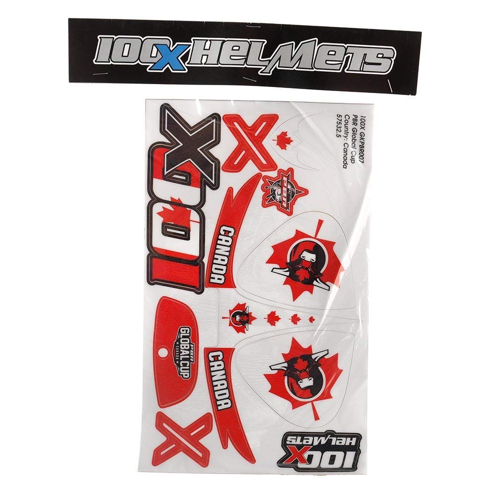 100X Helmets 100 X Team Canada Stickers