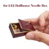 SXFSE Dollhouse Decoration Accessories,Dollhouse Miniature Needlework Kit Sewing Supply Needle Box Tools Accessory view 2
