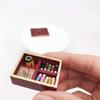 SXFSE Dollhouse Decoration Accessories,Dollhouse Miniature Needlework Kit Sewing Supply Needle Box Tools Accessory view 4