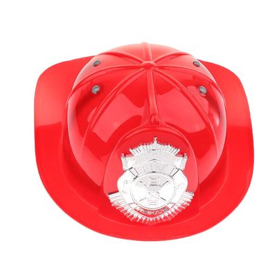 Firefighter Hat Helmet Fireman Party Dress Up Hat Kids Pretend Chief Hat Halloween Party Role Play Toy Red