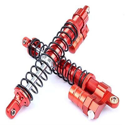 Hockus Accessories CNC 8mm Shocks Absorbers with Shock Support Caps 2pcs Front + 2pcs Rear 1/5 Scale HPI KM (Color: Orange)