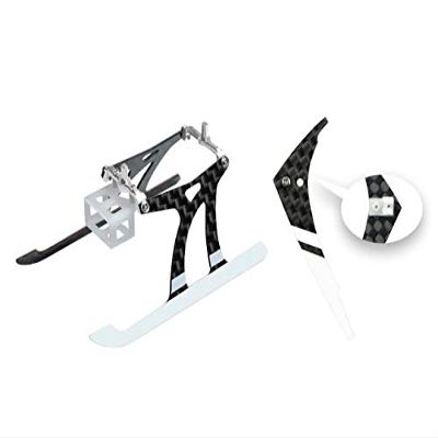 MICROHELI Aluminum/Carbon Fiber Landing Gear w/Fin (WT) - Blade Nano CPX/CPS / S2 / S3
