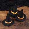 6pcs Mini Felt Witch Hats Handmade Wine Bottle Decor for Halloween Party Favors DIY Hair Accessories Crafts view 4