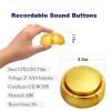 Gold Recordable Button - Easy 30 Sec Talk Button for Dogs & Golden Buzzer view 2