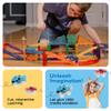 PicassoTiles Magnetic Tiles Race Track Car Thrilling Toy Playset Includes 2 Racing Trucks STEM Educational Magnet Tile Building Block Construction Set for Toddlers Boys Girls Ages 3 and Older PTR30 view 3