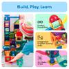 PicassoTiles 70pc Marble Run Magnetic Tiles STEM Set for Kids Ages 3 and Older Magnet Tile Marbles Maze Building Blocks Brain Development Toy Preschool Educational Learning Construction Playset PTG70 view 2