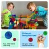 PicassoTiles 70pc Marble Run Magnetic Tiles STEM Set for Kids Ages 3 and Older Magnet Tile Marbles Maze Building Blocks Brain Development Toy Preschool Educational Learning Construction Playset PTG70 view 3
