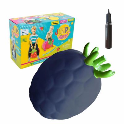 GERARDO'S Toys - Kids Bouncy Animal Hopper - Blueberry | 21.6 x 15.7 x 15.7 in | Toys for Toddler Girls & Boys | Toddler Bouncy Animal Includes Hand Pump